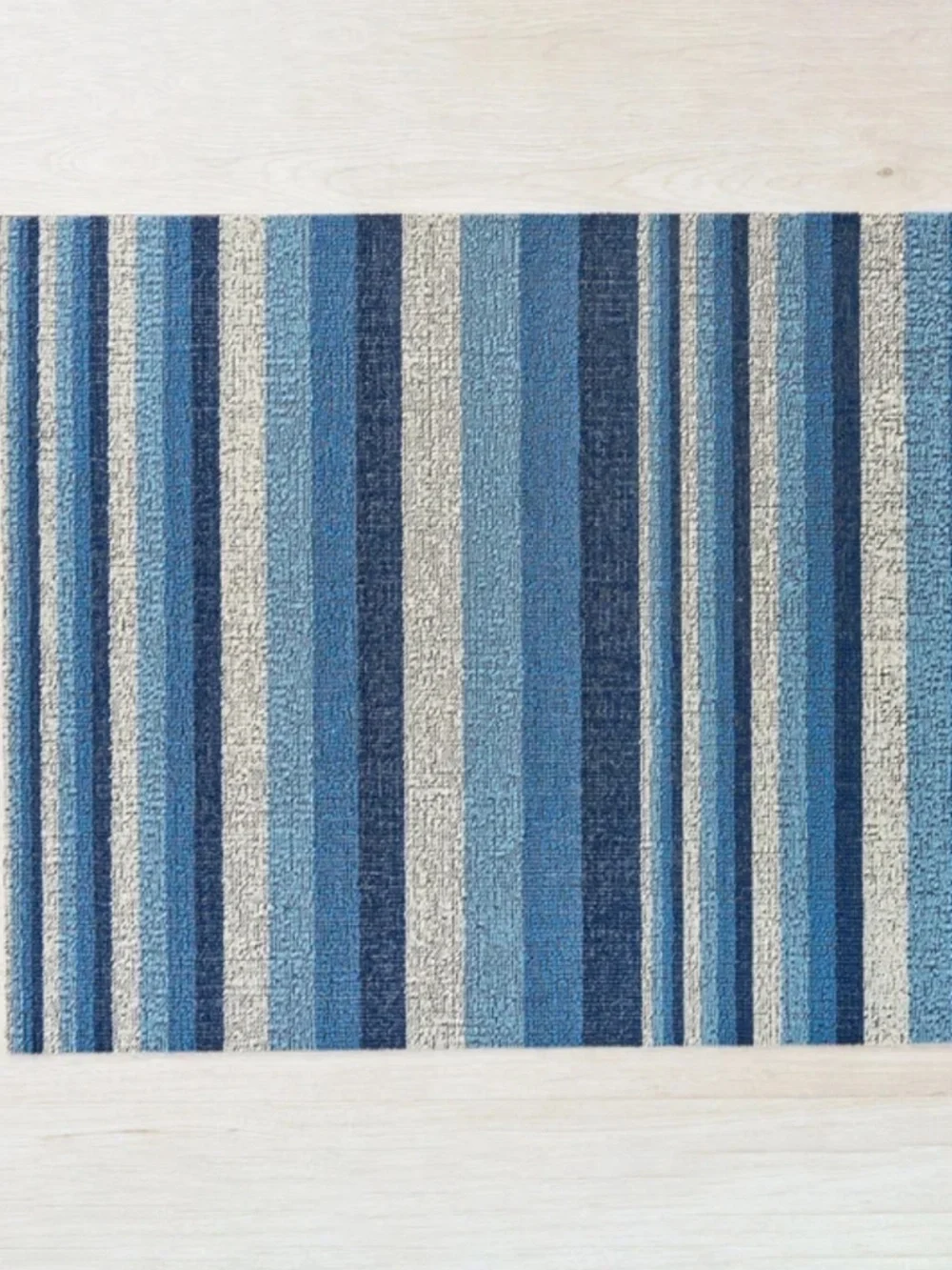 Chilewich Shag Indoor/Outdoor Mat, 2' x 3' Blue Striped